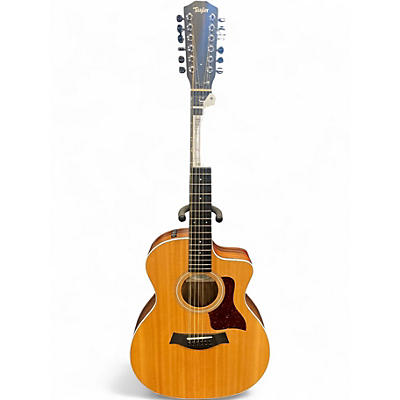 Used Taylor 254CE Natural 12 String Acoustic Electric Guitar