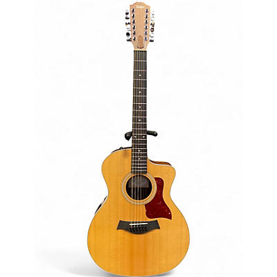 Used Taylor 254CEDLX Natural 12 String Acoustic Electric Guitar