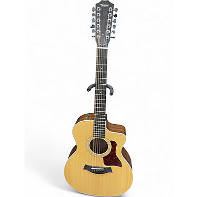 Used Taylor 254ce Natural 12 String Acoustic Electric Guitar
