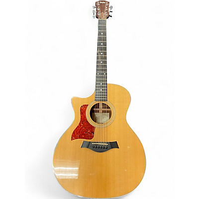 Used Taylor 314CE Left Handed Natural Acoustic Electric Guitar