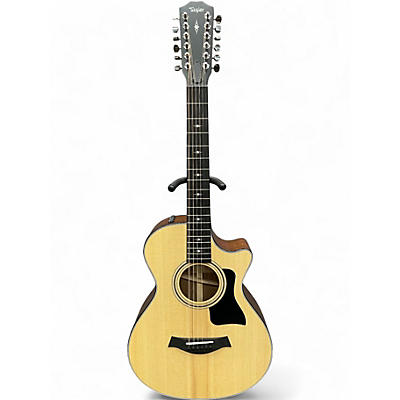Used Taylor 352CE Natural 12 String Acoustic Electric Guitar