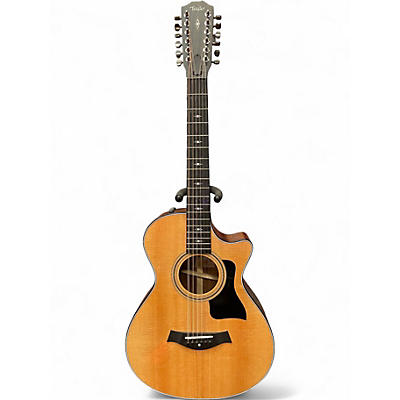 Used Taylor 352ce 12-Fret V-Class Natural 12 String Acoustic Electric Guitar