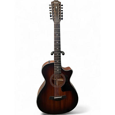 Used Taylor 362ce 12-Fret Shaded Edge Burst 12 String Acoustic Electric Guitar