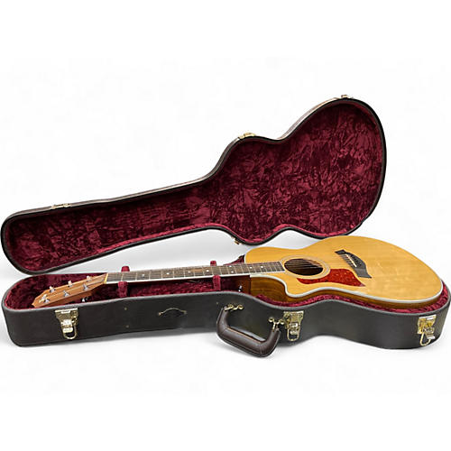 Used Taylor 412CE Left Handed Natural Acoustic Electric Guitar Natural