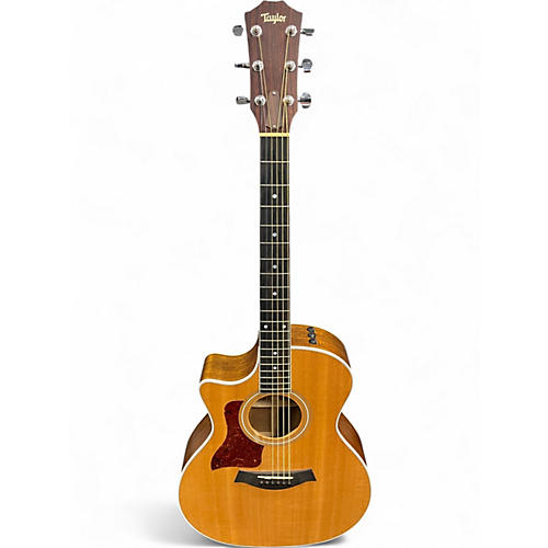 Used Taylor 414CE Left Handed Natural Acoustic Electric Guitar Natural