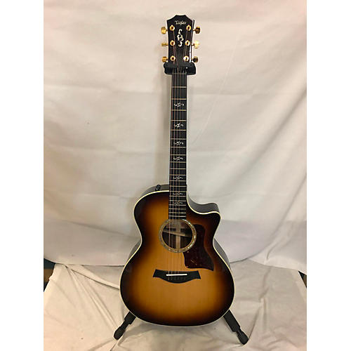 Taylor Used Taylor 414CER V-Class Edge Burst Acoustic Electric Guitar edge burst