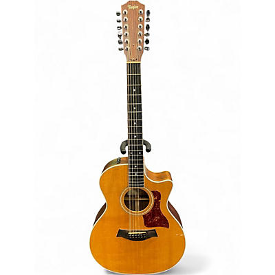 Used Taylor 454ce natural 12 String Acoustic Electric Guitar