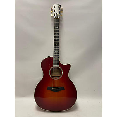 Taylor Used Taylor 614CE Crimson Red Burst Acoustic Electric Guitar