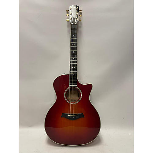 Taylor Used Taylor 614CE Crimson Red Burst Acoustic Electric Guitar Crimson Red Burst