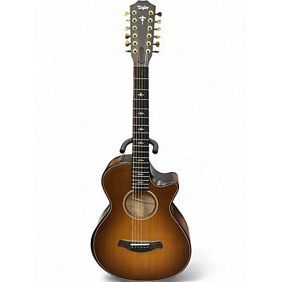 Used Taylor 652ce BUILDERS EDITION Tobacco Burst 12 String Acoustic Electric Guitar