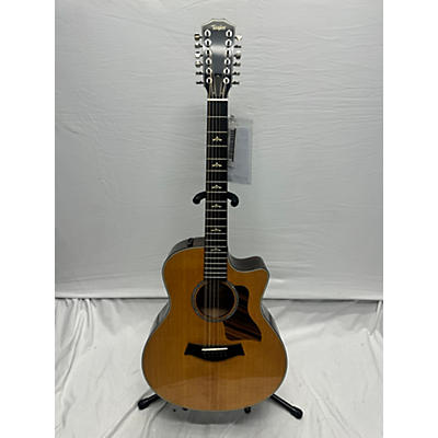 Taylor Used Taylor 656CE Natural 12 String Acoustic Electric Guitar