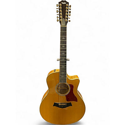 Used Taylor 656CE Natural 12 String Acoustic Electric Guitar