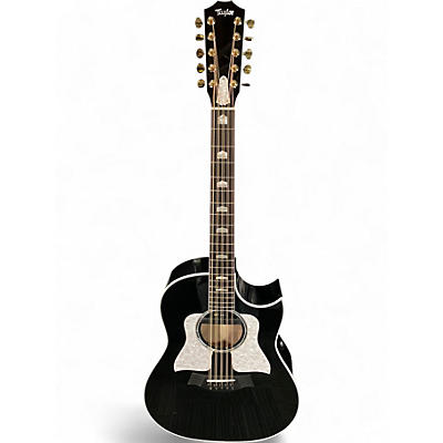 Used Taylor 657ce Bajo Quinto Black Acoustic Electric Guitar