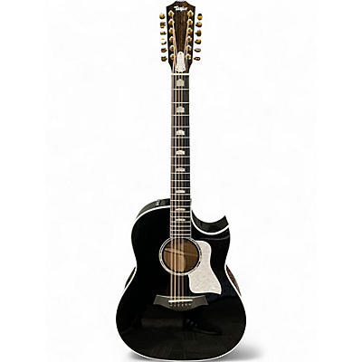 Used Taylor 657ce Doce Doble Black 12 String Acoustic Electric Guitar