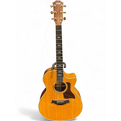 Used Taylor 814CE Vintage Natural Acoustic Electric Guitar