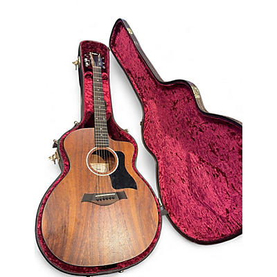 Used Taylor Custom 224ce-K Deluxe Natural Acoustic Electric Guitar