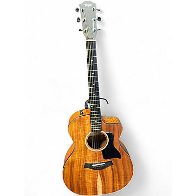 Used Taylor Custom 224ce-K Deluxe Natural Acoustic Electric Guitar