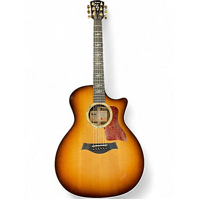 Used Taylor Custom 414CE V-Class Sunburst Acoustic Electric Guitar