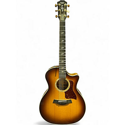 Used Taylor Custom 414ce Limited Edition V-Class Shaded Edge Burst Acoustic Electric Guitar
