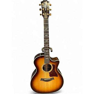 Used Taylor Custom 414ce Shaded Edge Burst Acoustic Electric Guitar