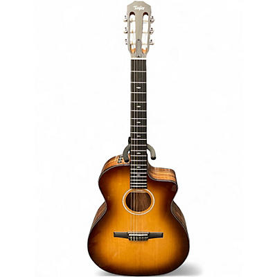 Used Taylor Sunset Blvd 214CE-N plus 2 Tone Sunburst Classical Acoustic Electric Guitar