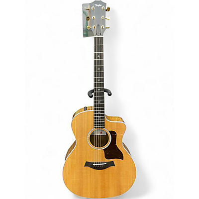 Used Taylor Sunset Blvd 214ce DLX Figured Ovangkol Natural Acoustic Electric Guitar