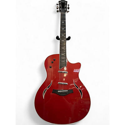 Used Taylor T5C Custom Crimson Red Metallic Hollow Body Electric Guitar