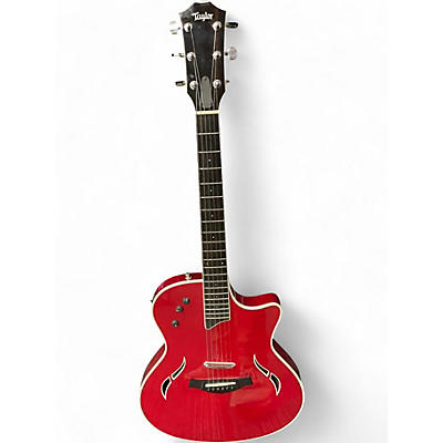 Used Taylor T5S Candy Apple Red Hollow Body Electric Guitar