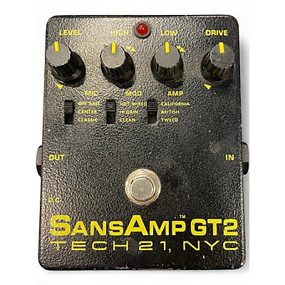 Used Tech 21 Sansamp GT2 Tube Amp Emulator Effect Pedal