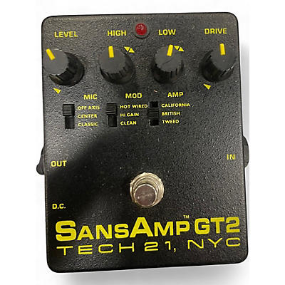 Used Tech 21 Sansamp GT2 Tube Amp Emulator Effect Pedal