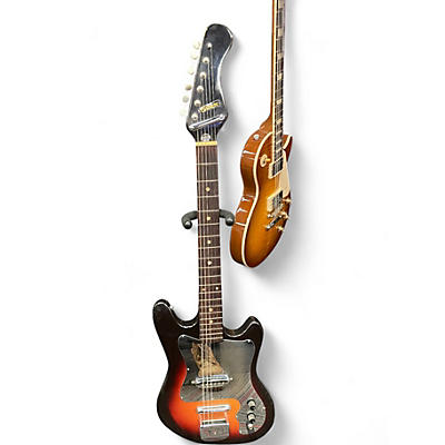 Used Teisco Crown 2 Tone Sunburst Solid Body Electric Guitar