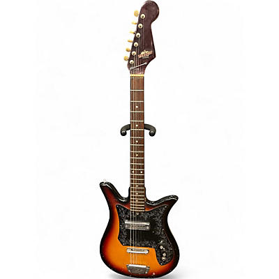 Used Teisco Electric 2 Color Sunburst Solid Body Electric Guitar
