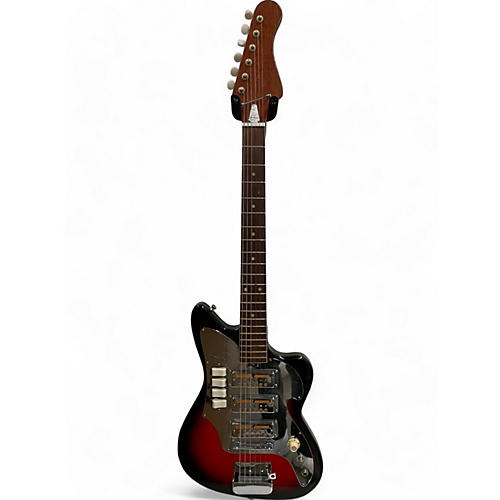 Teisco Used Teisco MIJ 1960s 3 Gold Foil Vintage Red Sunburst Solid Body Electric Guitar Vintage Red Sunburst