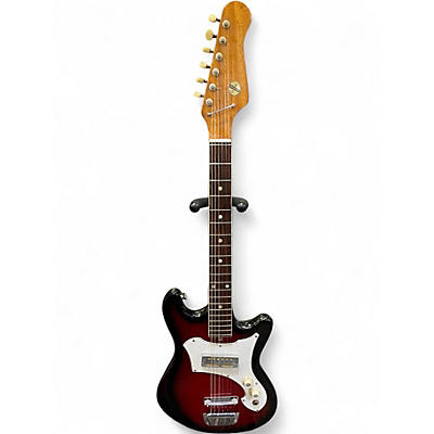 Used Teisco prestige Crimson Red Burst Solid Body Electric Guitar