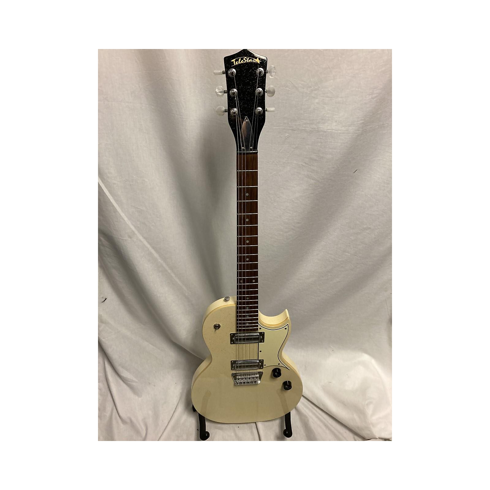 Used Telestar Lisa Cream Sparkle Solid Body Electric Guitar Cream