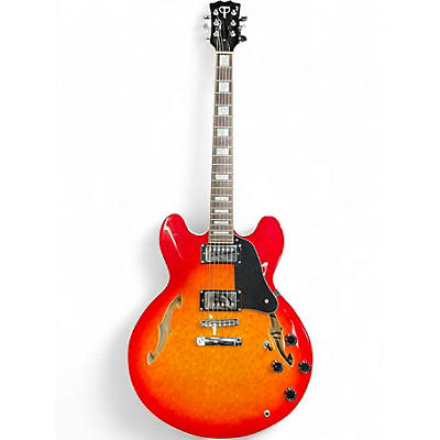 Used Teton S1533BICS Cherry Sunburst Hollow Body Electric Guitar