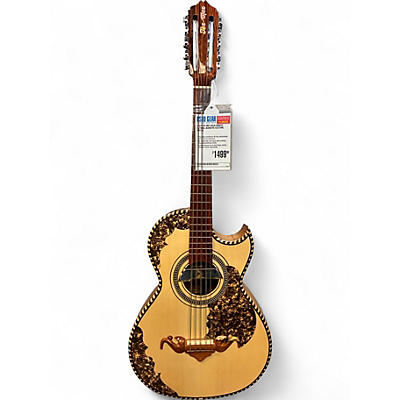 Used Tex-mex BAJO QUINTO Natural Acoustic Electric Guitar