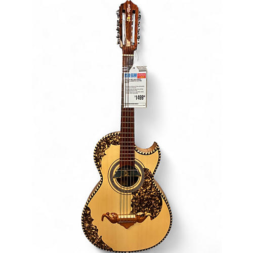 Used Tex-mex BAJO QUINTO Natural Acoustic Electric Guitar Natural