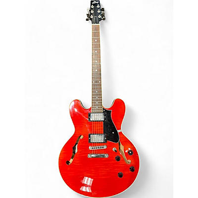 The Heritage Used The Heritage H535 Cherry Transparent Hollow Body Electric Guitar