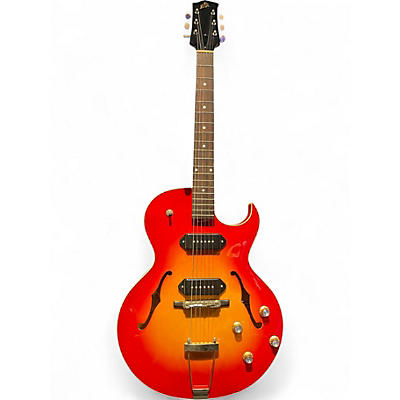 Used The Loar LH302T Cherry Sunburst Hollow Body Electric Guitar