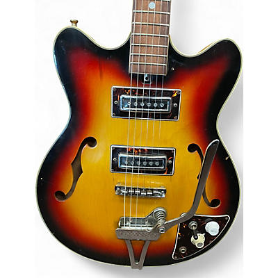 Used Tiesco checkmate 2 Color Sunburst Hollow Body Electric Guitar