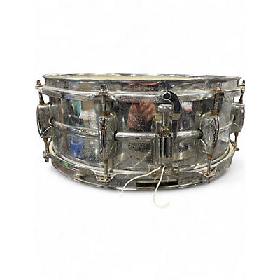 Used Tj Percussion 14in snare Metallic Silver Drum