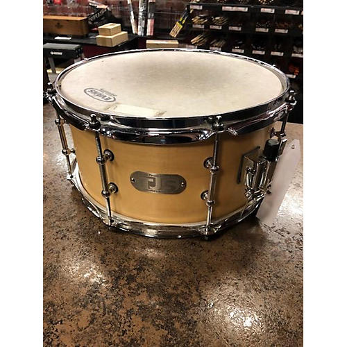 Used Tjs Custom Drums 6X13 Maple 13x6 Snare Drum Natural Natural 12