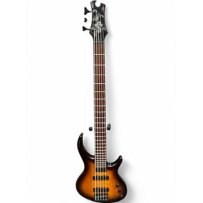 Used Tobias Toby Deluxe V 5 String 2 Tone Sunburst Electric Bass Guitar