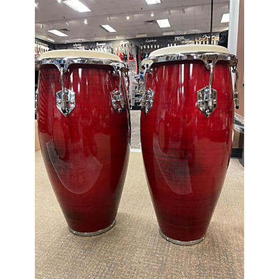 Toca Used Toca Multiple ELITE PRO TUMBA PAIR W/ STAND Crimson Burst Drum