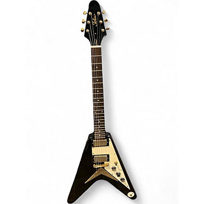 Used Tokai Flying V Korina Black Solid Body Electric Guitar