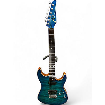 Used Tom Anderson Drop Top Trans Blue Solid Body Electric Guitar