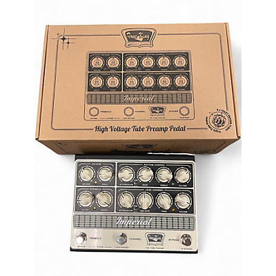 Used Tone King IMPERIAL PREAMP FX PEDAL CREAM & BLK Effect Pedal