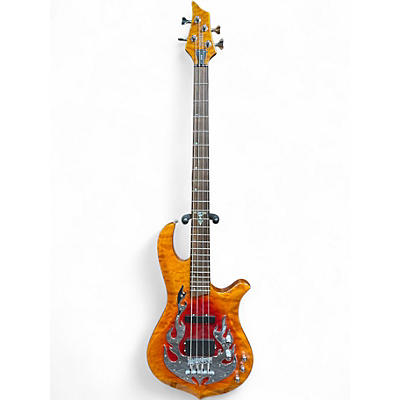 Used Traben Kore Phoenix Sunburst Quilt Top Electric Bass Guitar