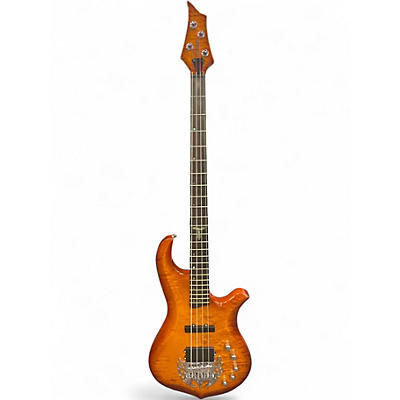 Used Traben TORRENT ORANGE FLAME Electric Bass Guitar